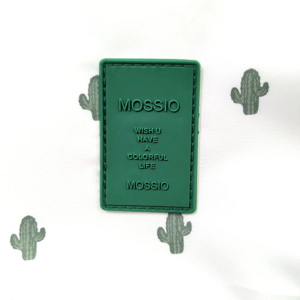 Mossio Travel Shoe Bag 3 Zipper Compartment Storage Packing Cube in White Cactus